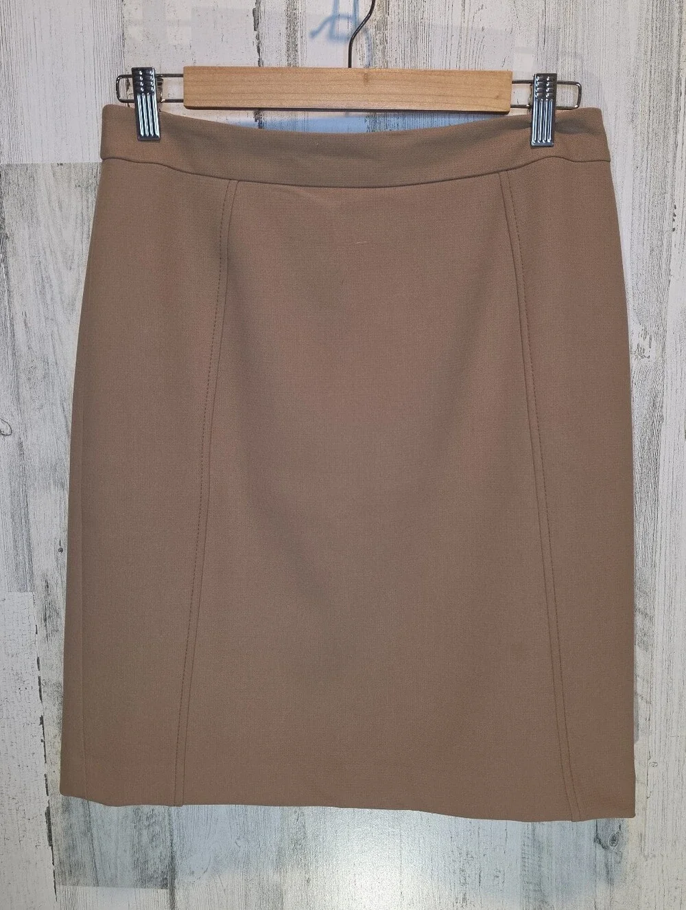 Halogen Brown Pencil Skirt Size 6 High Waist Stretch Career Office Y2K Classic